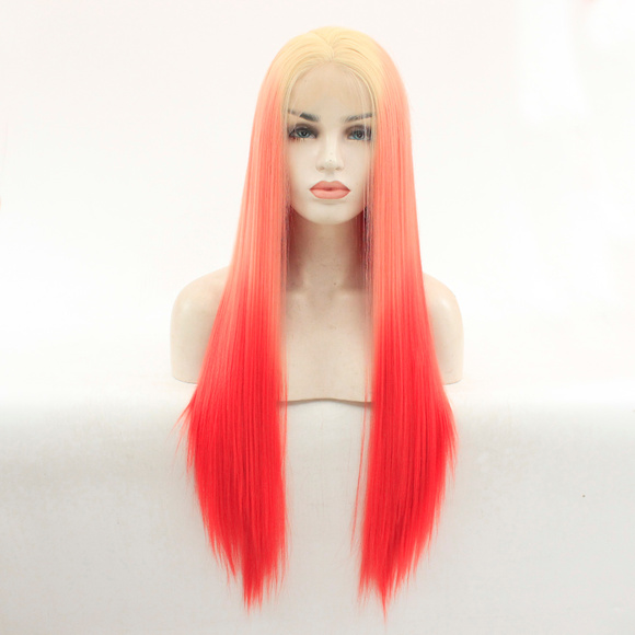 slnwigs Accessories - 3 Color Hightlights Lace Front Wigs Synthetic